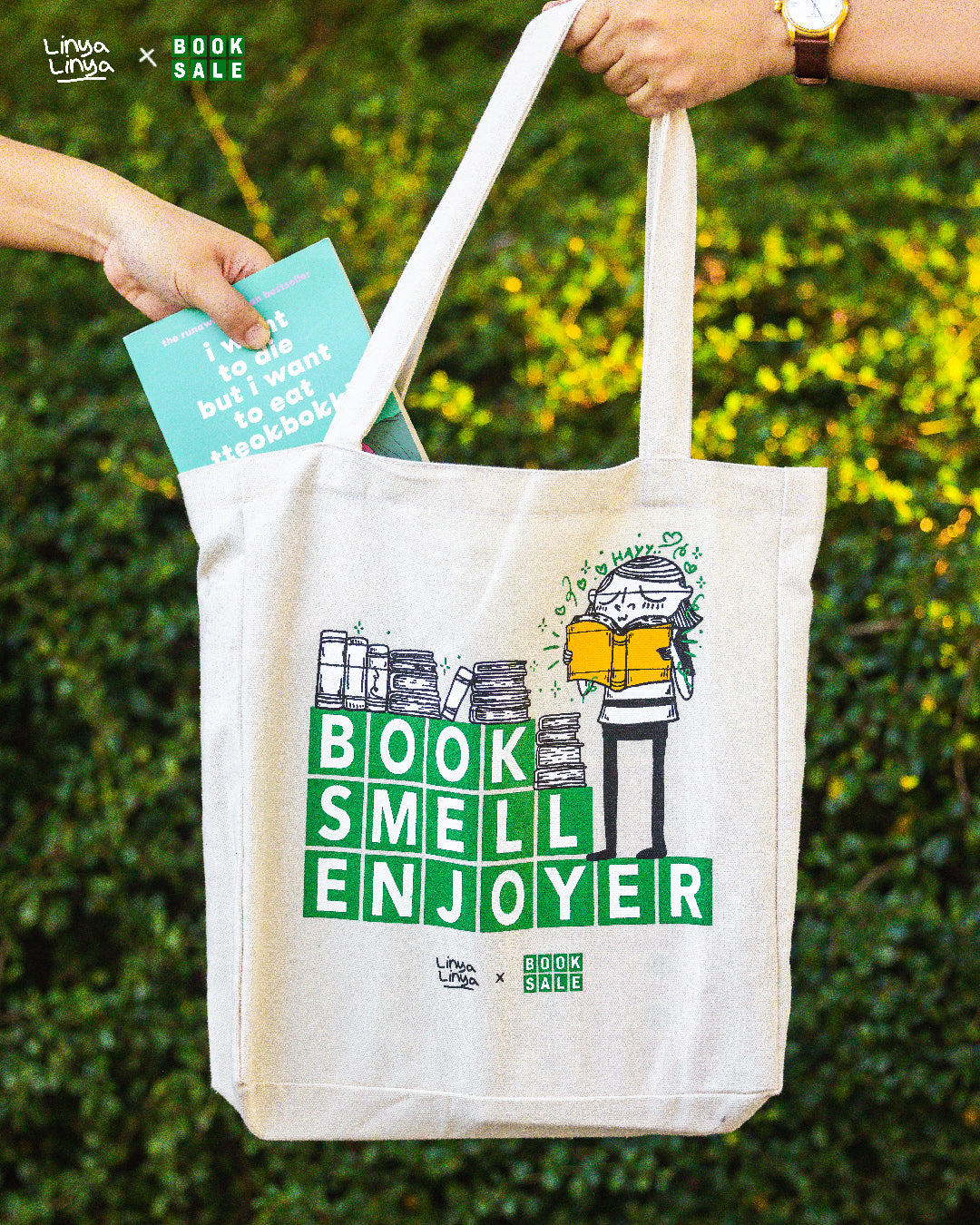 Linya-Linya X Booksale Totebag: Booksmell Enjoyer