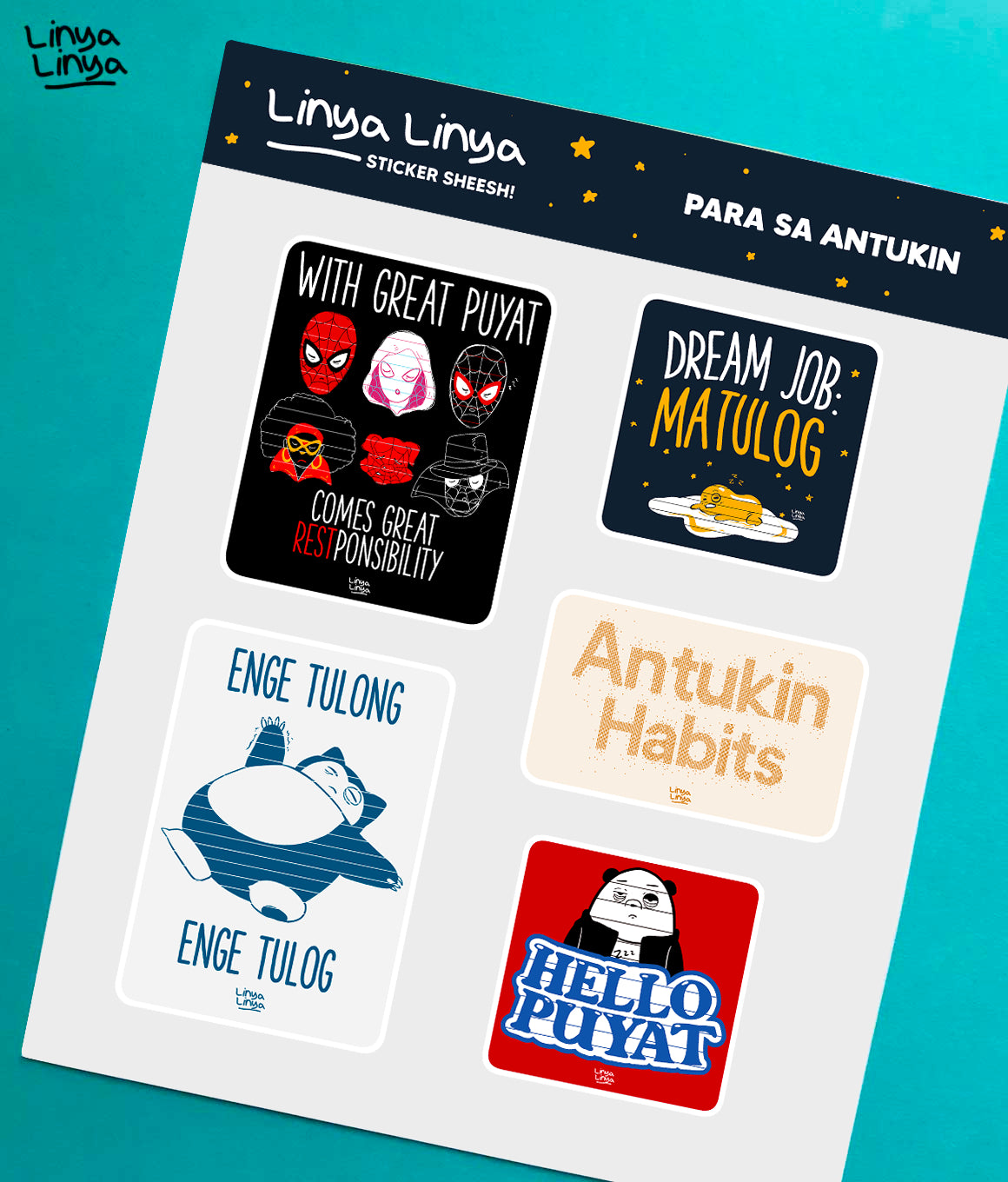 Linya-Linya Sticker Packs: Para Sa Antukin