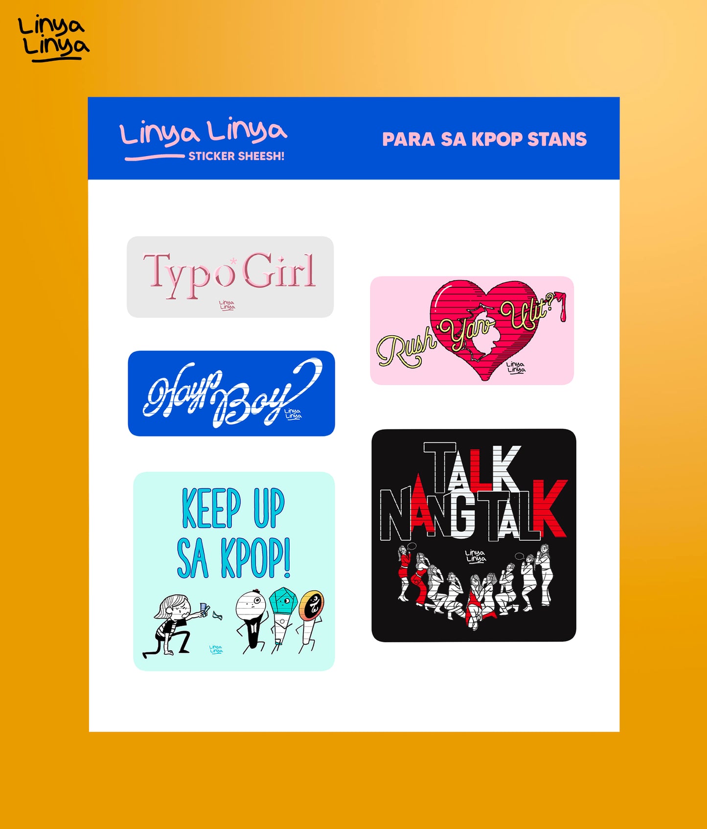 Linya-Linya Sticker Packs: Para Sa KPOP Stans