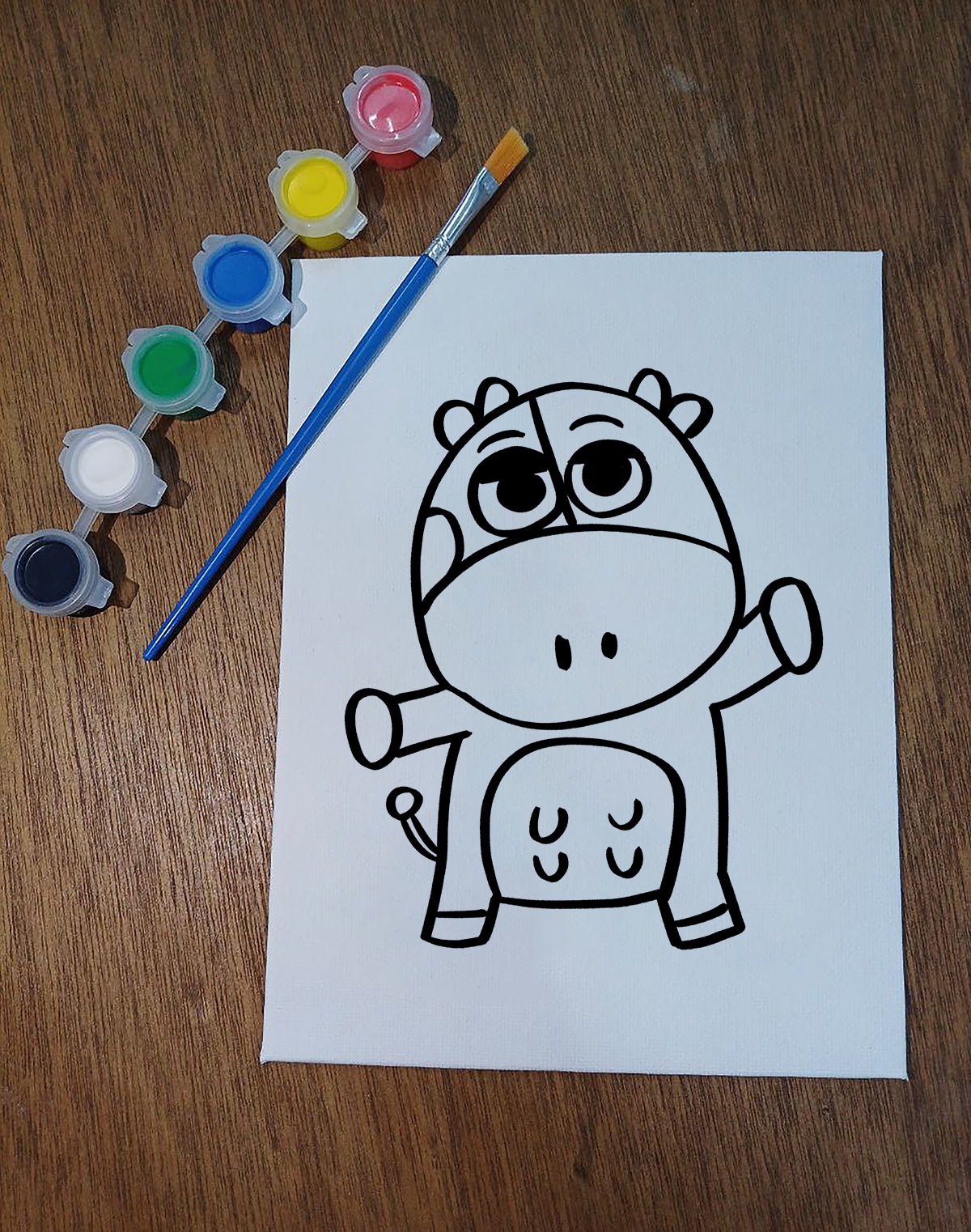 Puddy Rock Canvas Painting Set: Mooses the Cow