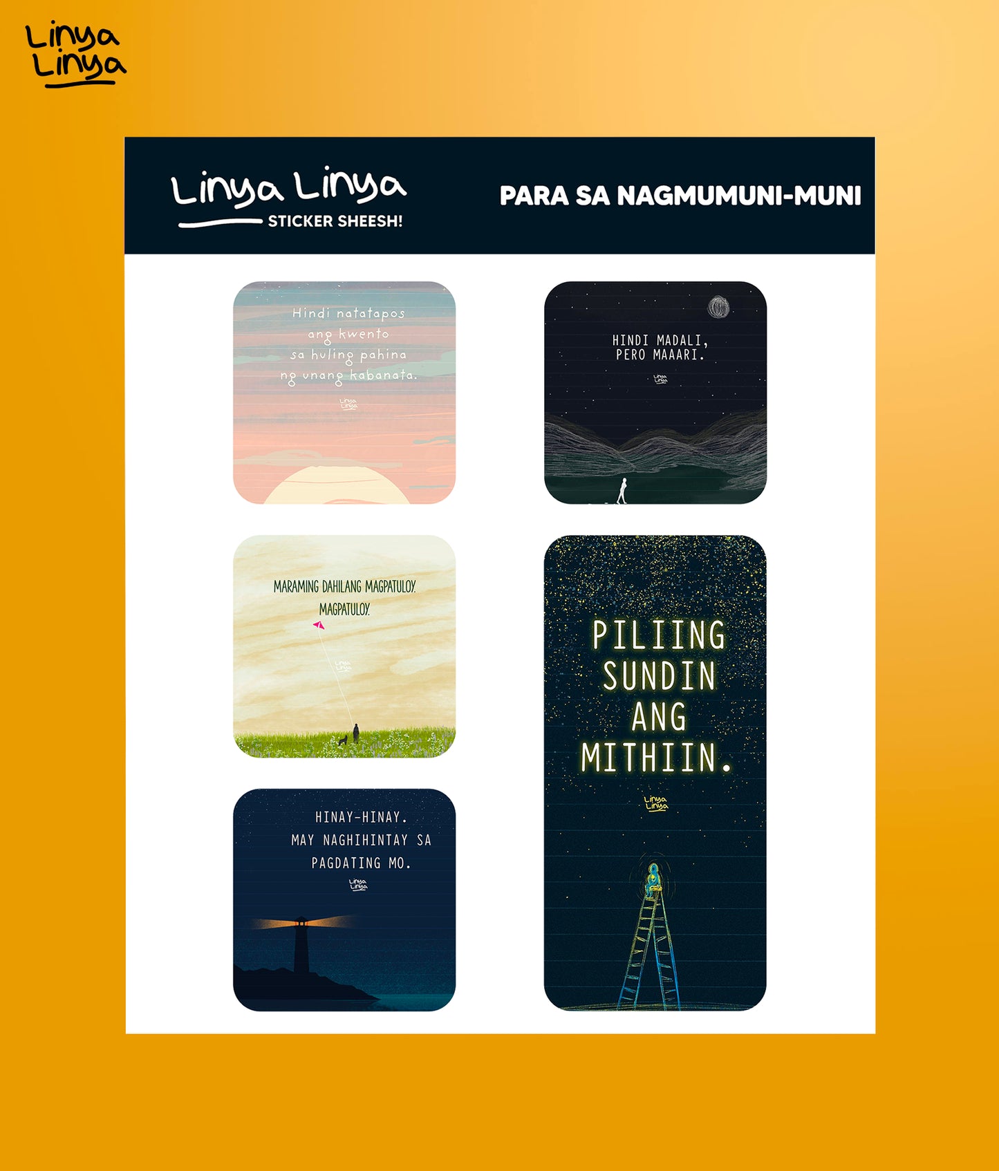 Linya-Linya Sticker Packs: Para Sa Nagmumuni-Muni