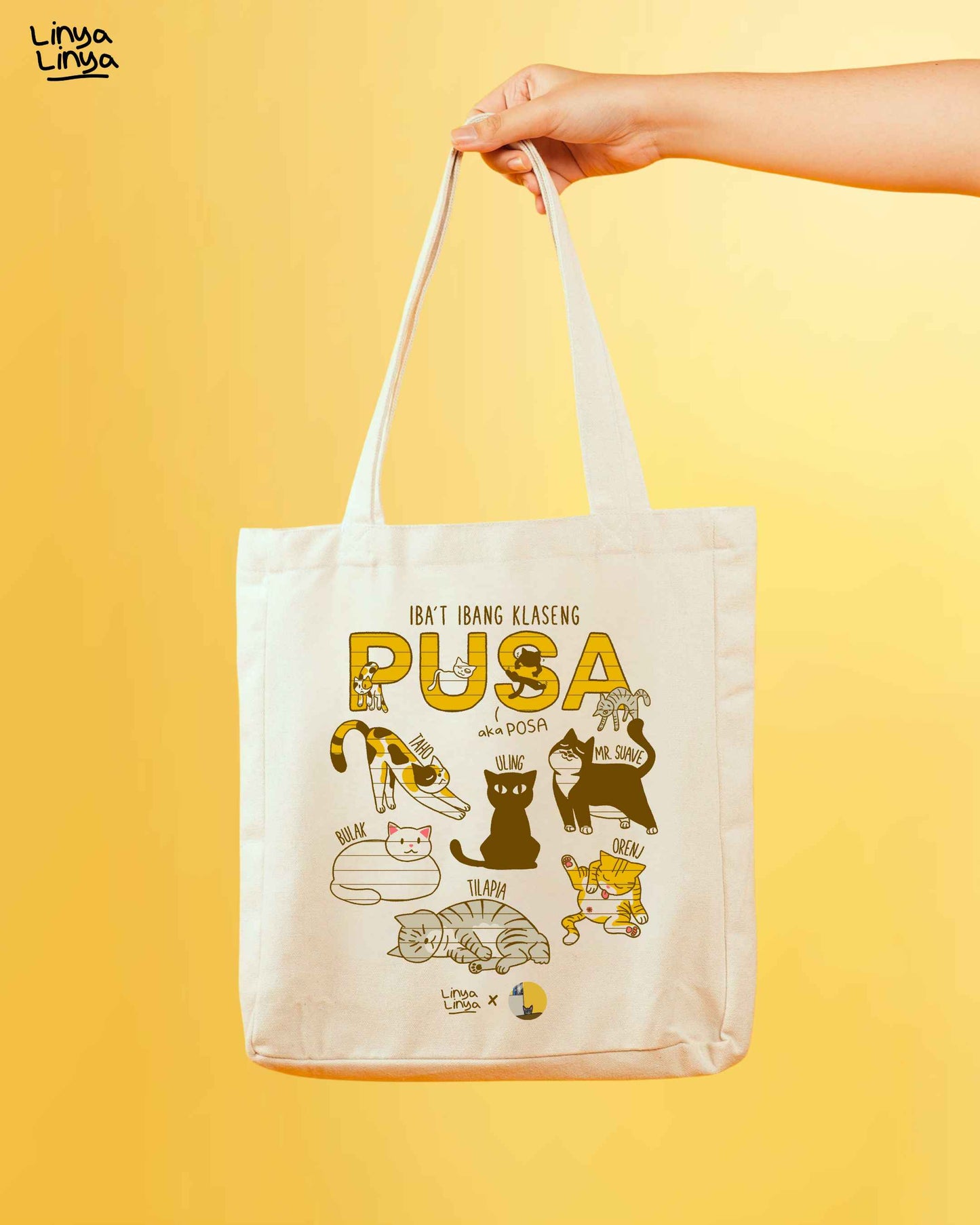 Linya-Linya X Mga Pusa Sa Daan: Iba't Ibang Klaseng Pusa aka POSA (Tote Bag)