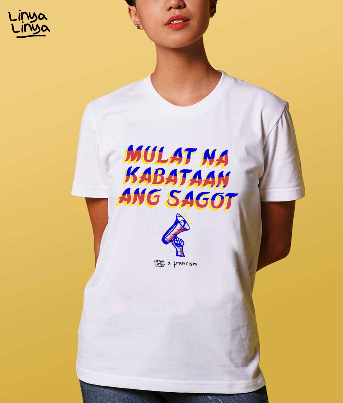 Linya-Linya x Francis M: Mulat Na Kabataan Ang Sagot (Oversized)(White)