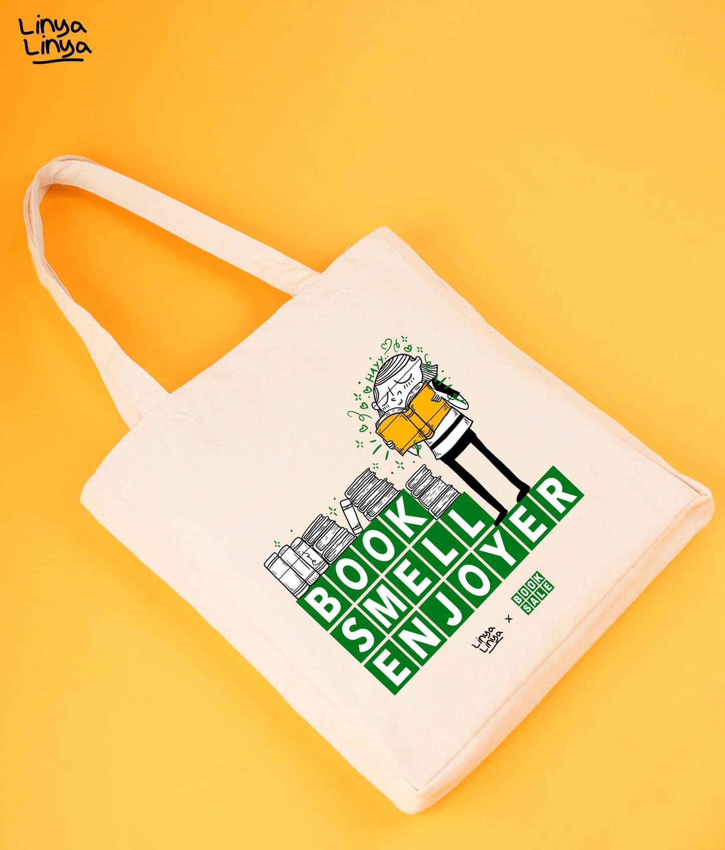 Linya-Linya X Booksale Totebag: Booksmell Enjoyer