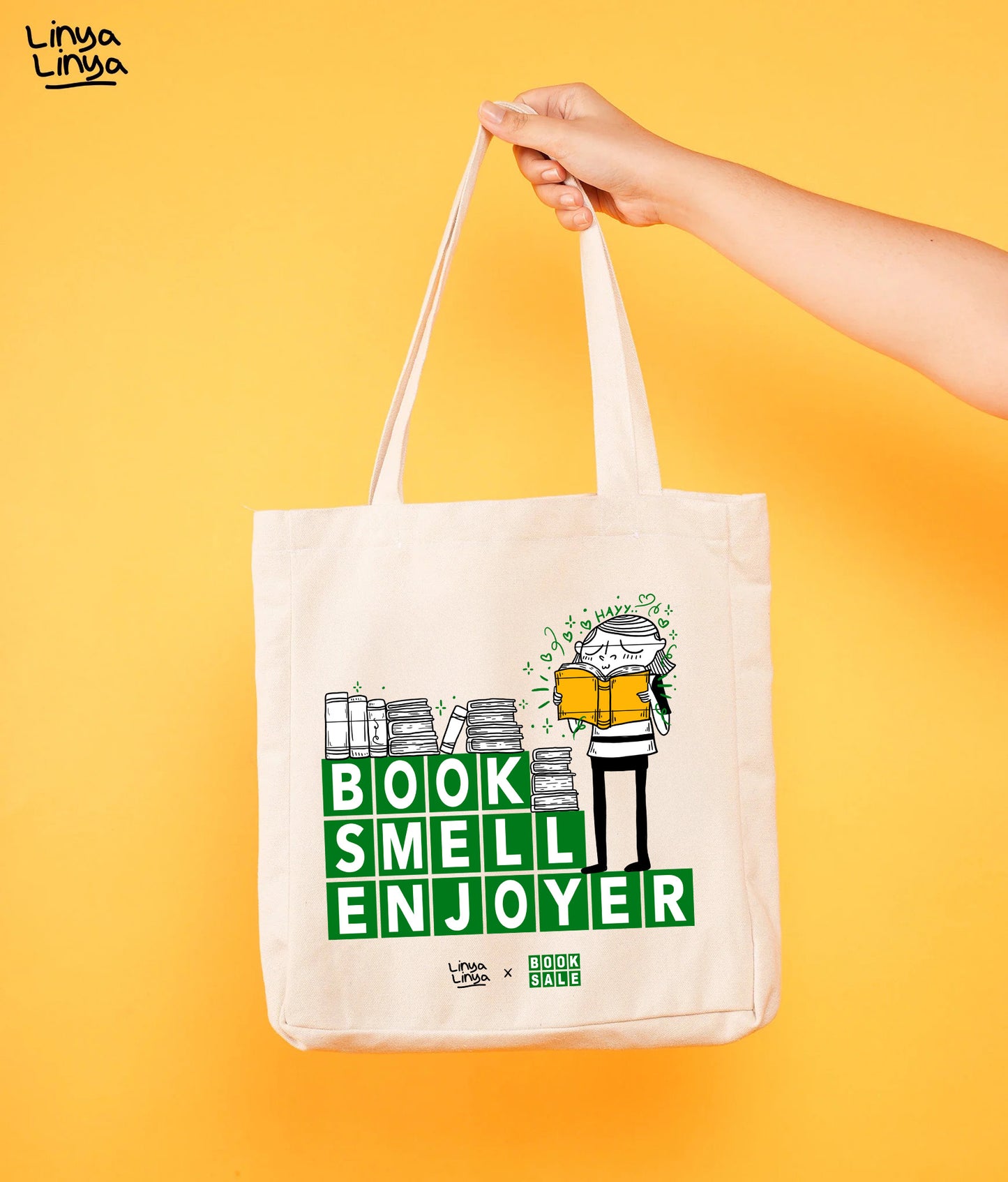 Linya-Linya X Booksale Totebag: Booksmell Enjoyer