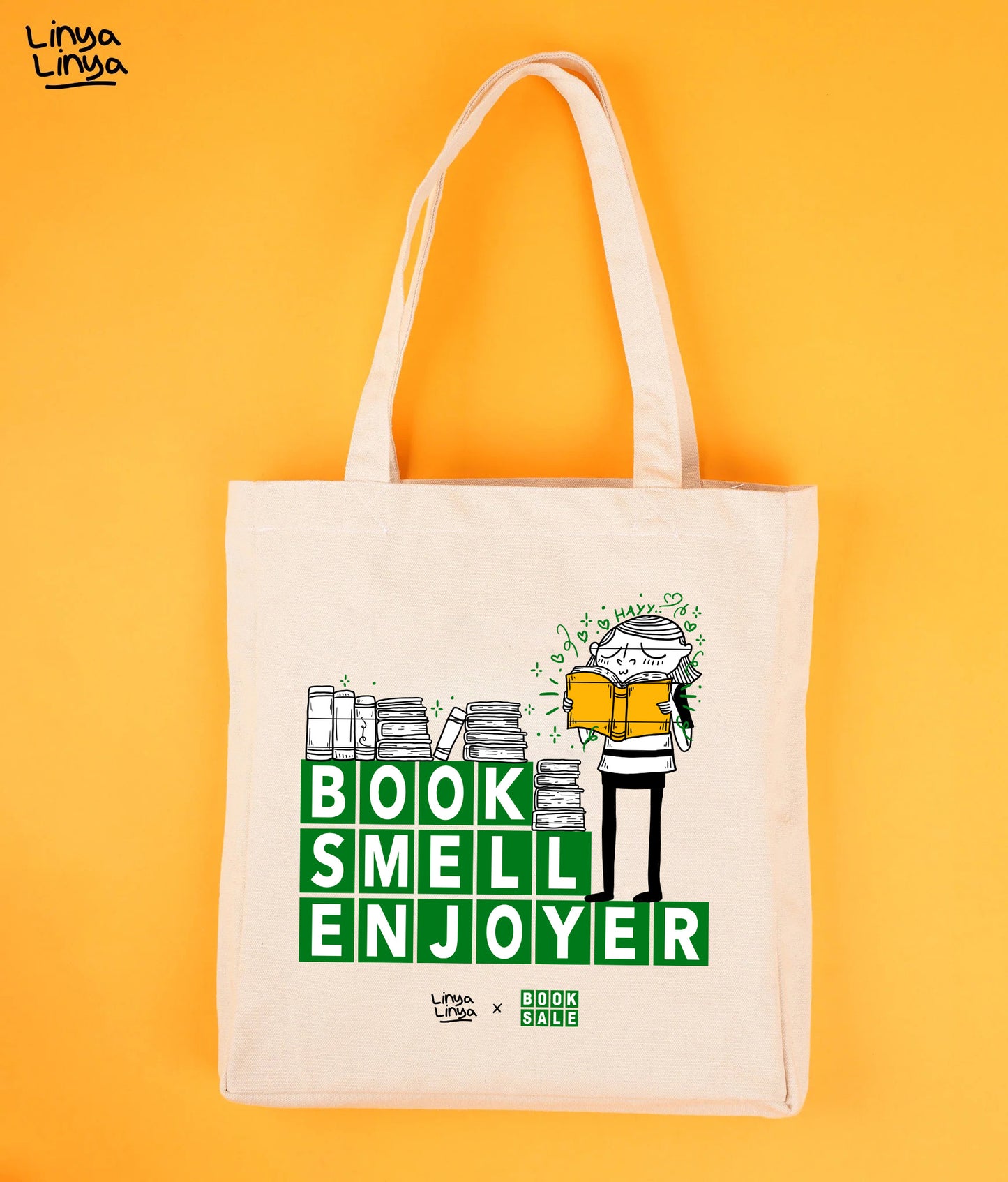 Linya-Linya X Booksale Totebag: Booksmell Enjoyer