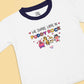 Puddy Rock Kids T-Shirt: We Share Love In Puddy Rock (Ringer Tee, White)