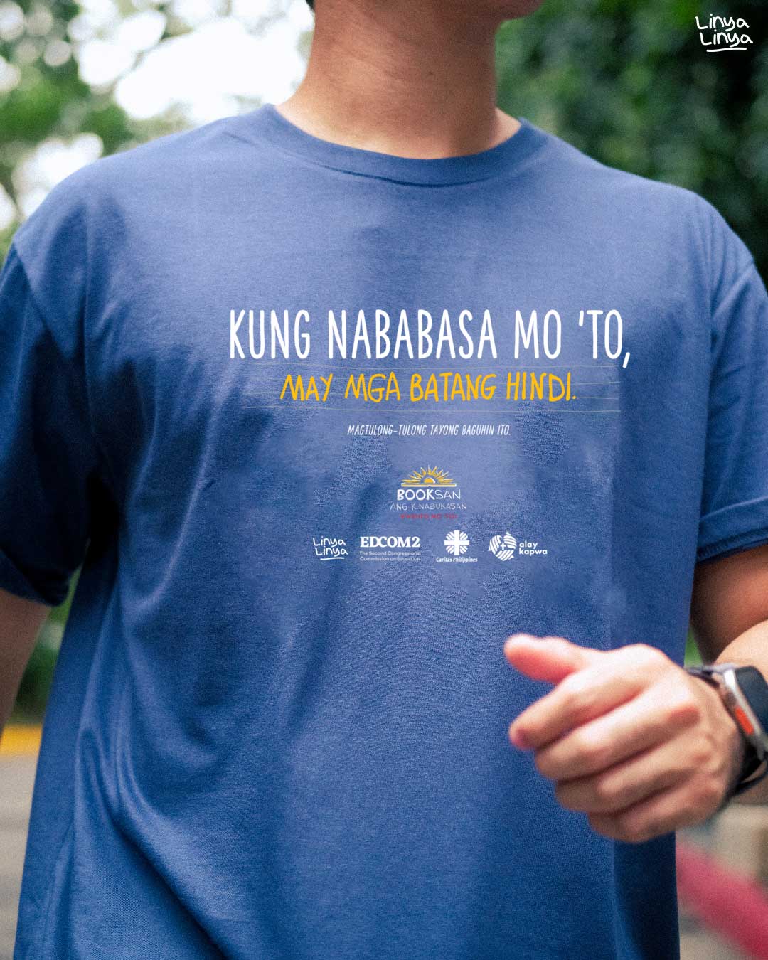 Linya-Linya × EDCOM 2 × Caritas Philippines × Alay Kapwa para sa BOOKSAN ANG KINABUKASAN: Kung Nababasa Mo 'To, May Mga Batang Hindi. (Dark Blue)