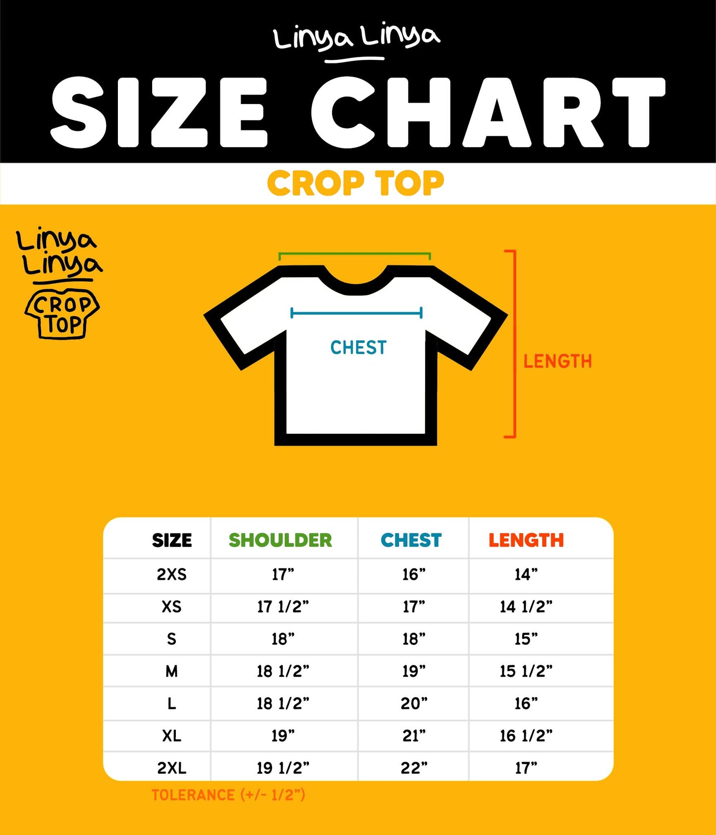 Crop Top: Cheka Lang (Black)
