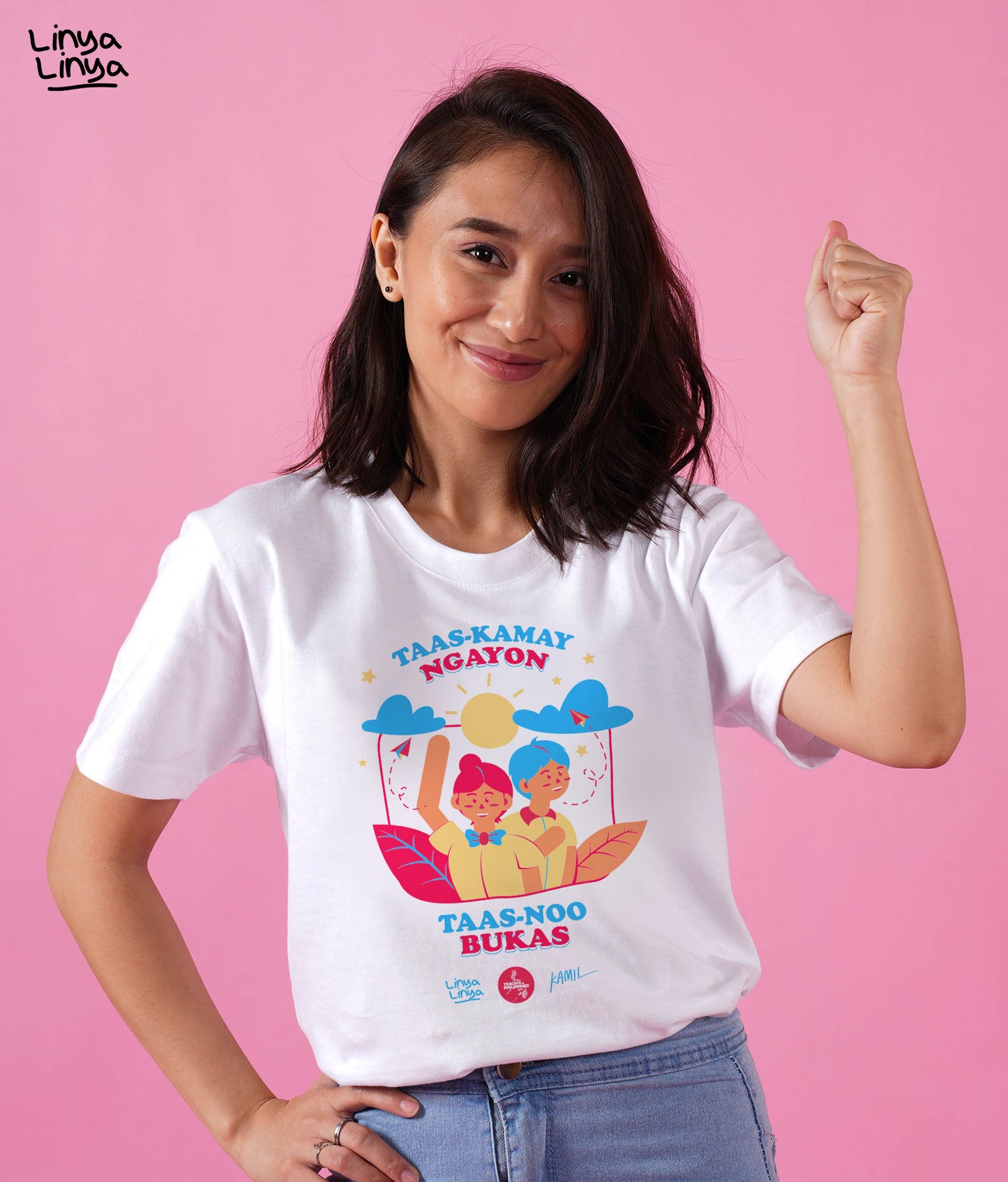 Linya-Linya x Teach For The Philippines: Taas-Kamay Ngayon, Taas-Noo Bukas (White)