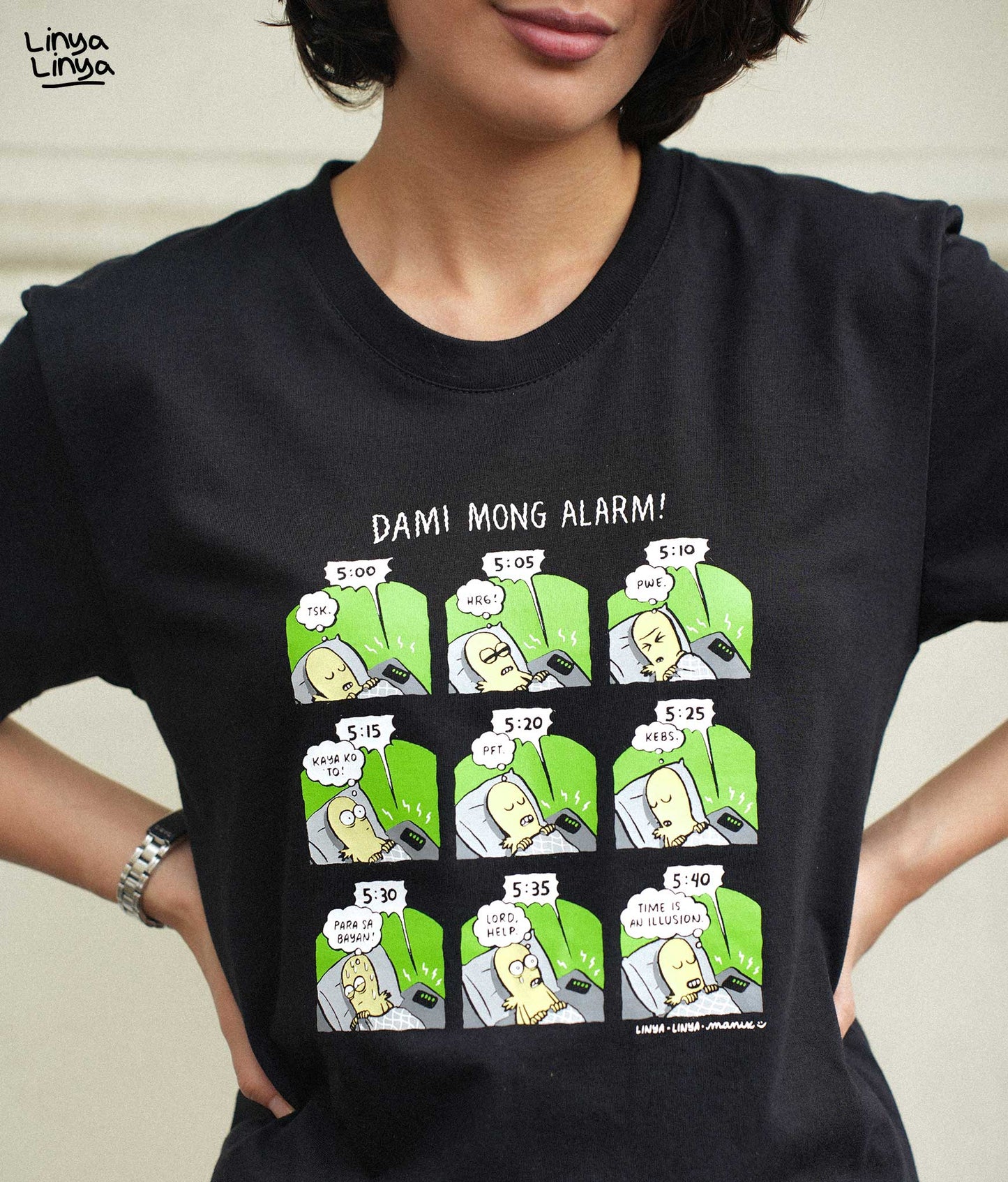 Linya-Linya x Manix Abrera: Dami Mong Alarm (Black)