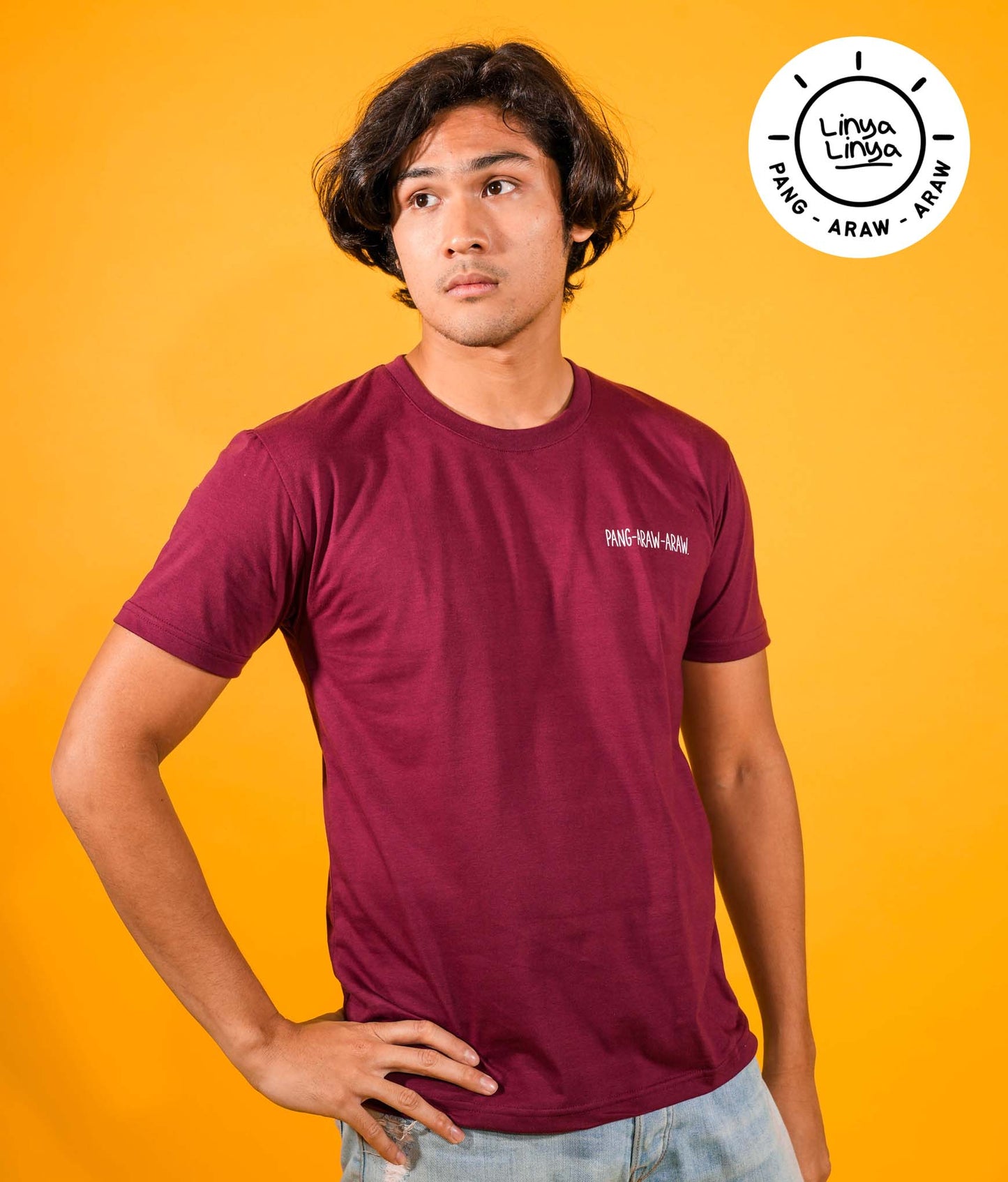 Basic Tee: Pang-Araw-Araw (Maroon)