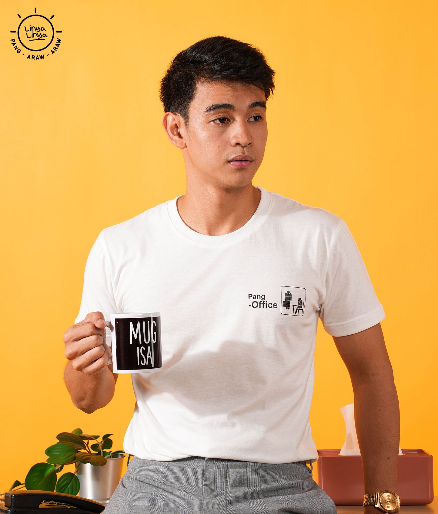 Basic Tee: Pang-Office (Off White)