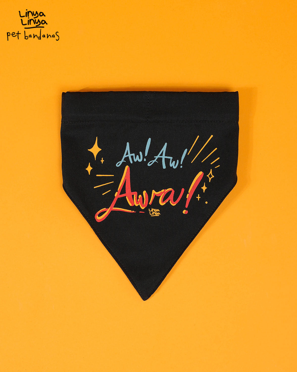 PET BANDANAS: AW! AW! AWRA! (Black)