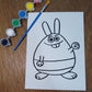 Puddy Rock Canvas Painting Set: Benny the Bunny
