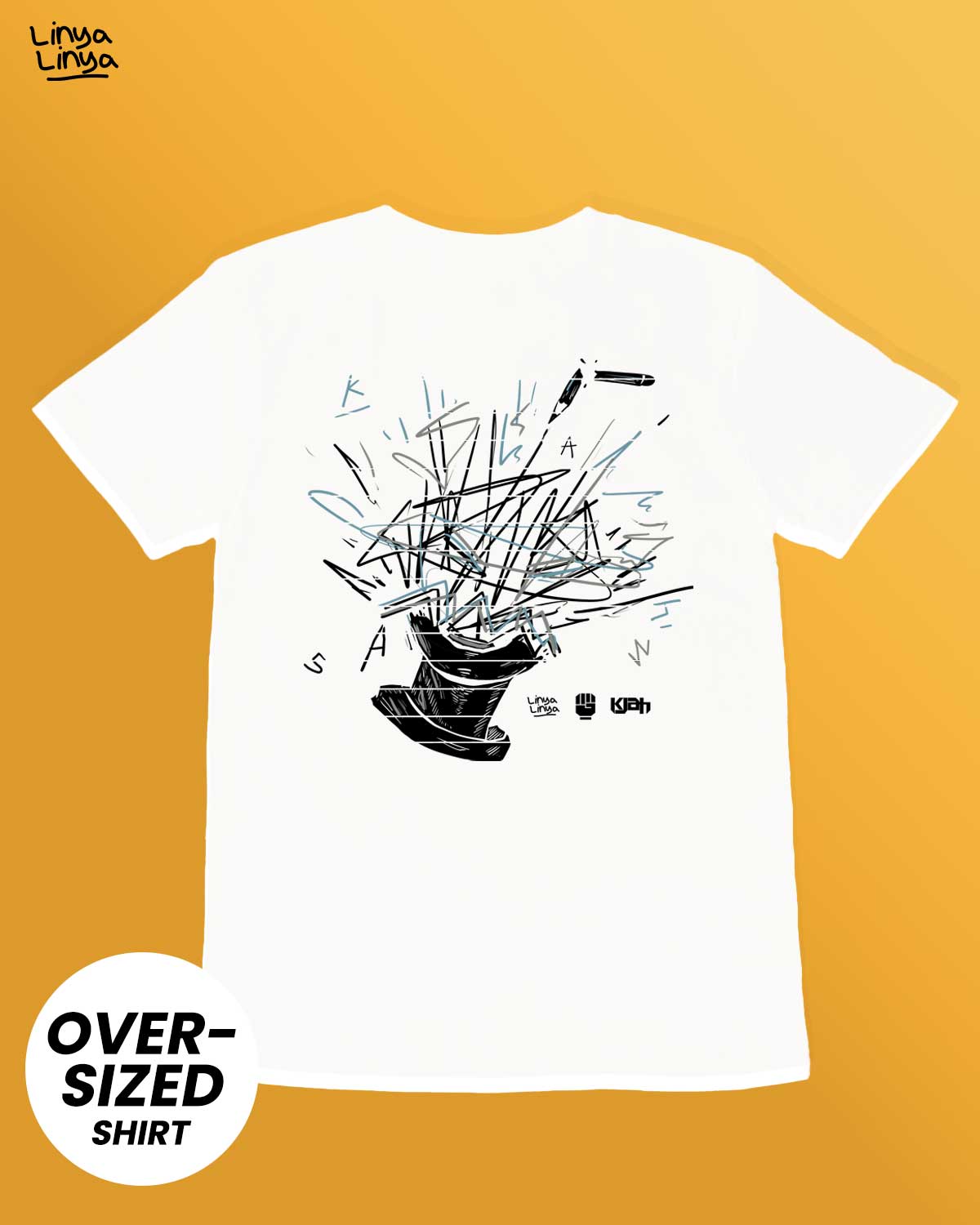 Linya-Linya x KJAH: Tunay Lamang Ang Mananatili (Oversized) (White)