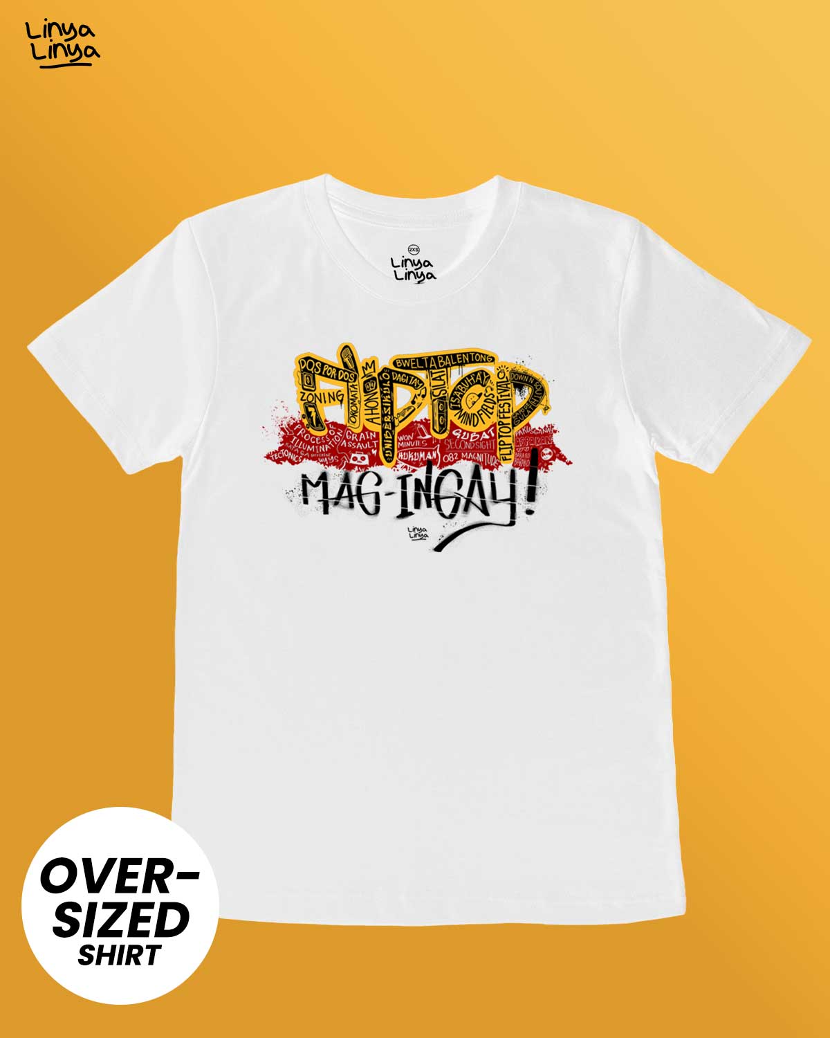 Linya-Linya X FlipTop: Mag-ingay! (Oversized) (White)