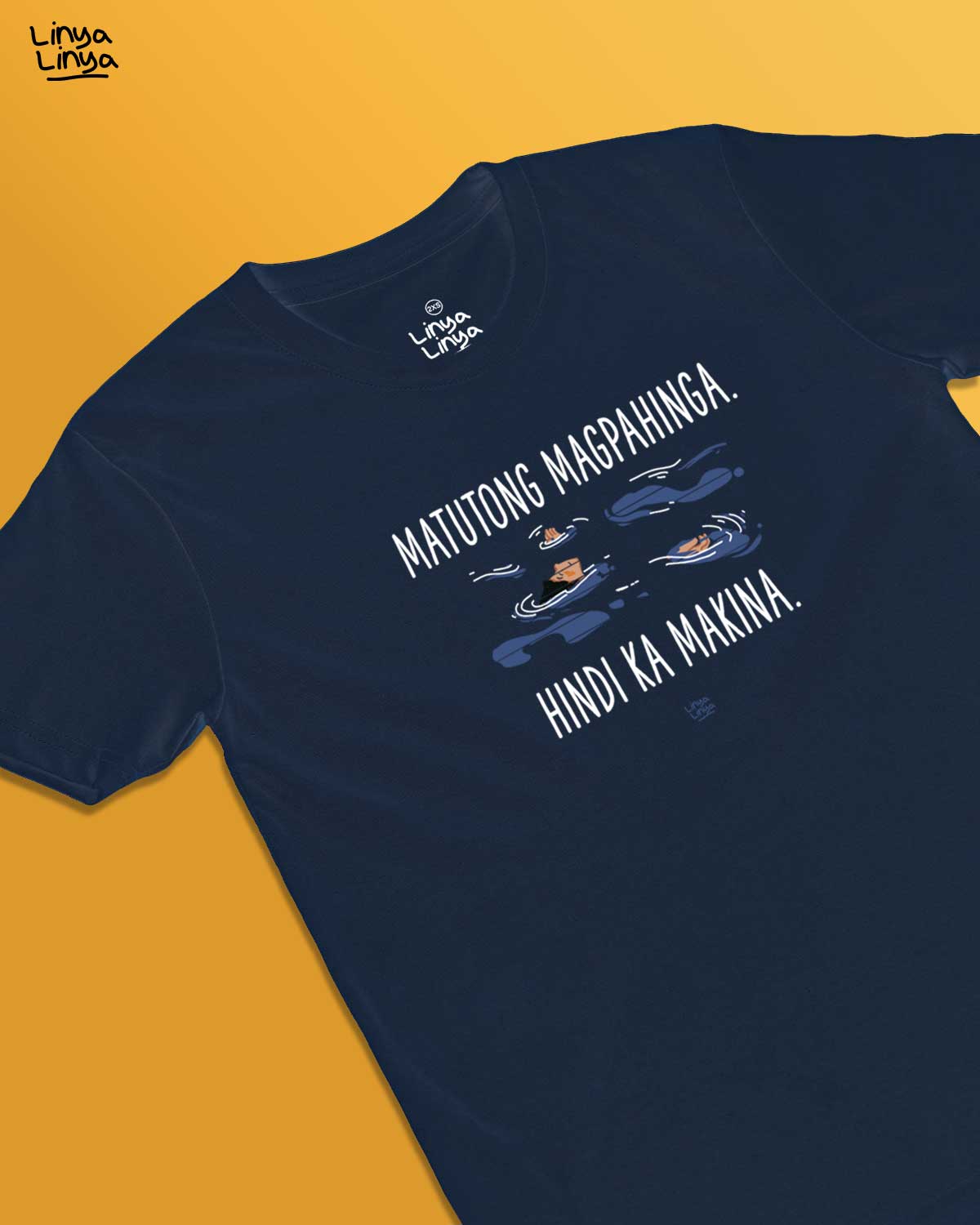 Matutong magpahinga. Hindi ka makina. (Dark Blue)