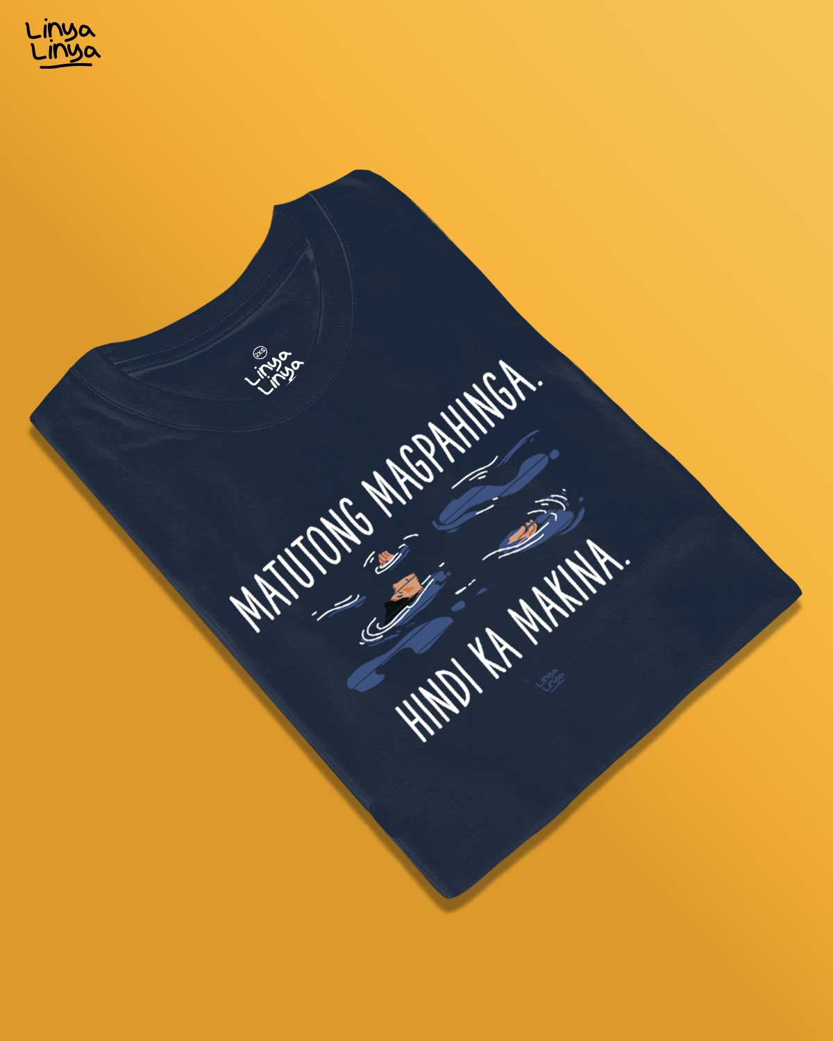 Matutong magpahinga. Hindi ka makina. (Dark Blue)