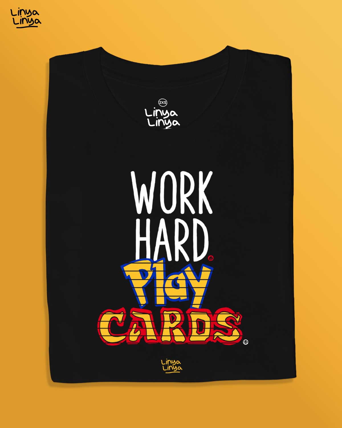 Work Hard. Play Cards. (Black)