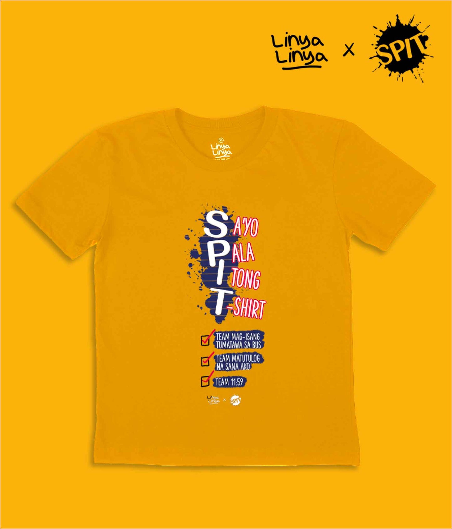 LINYA-LINYA X SPIT MANILA: Sa'yo Pala Itong T-Shirt [YELLOW]