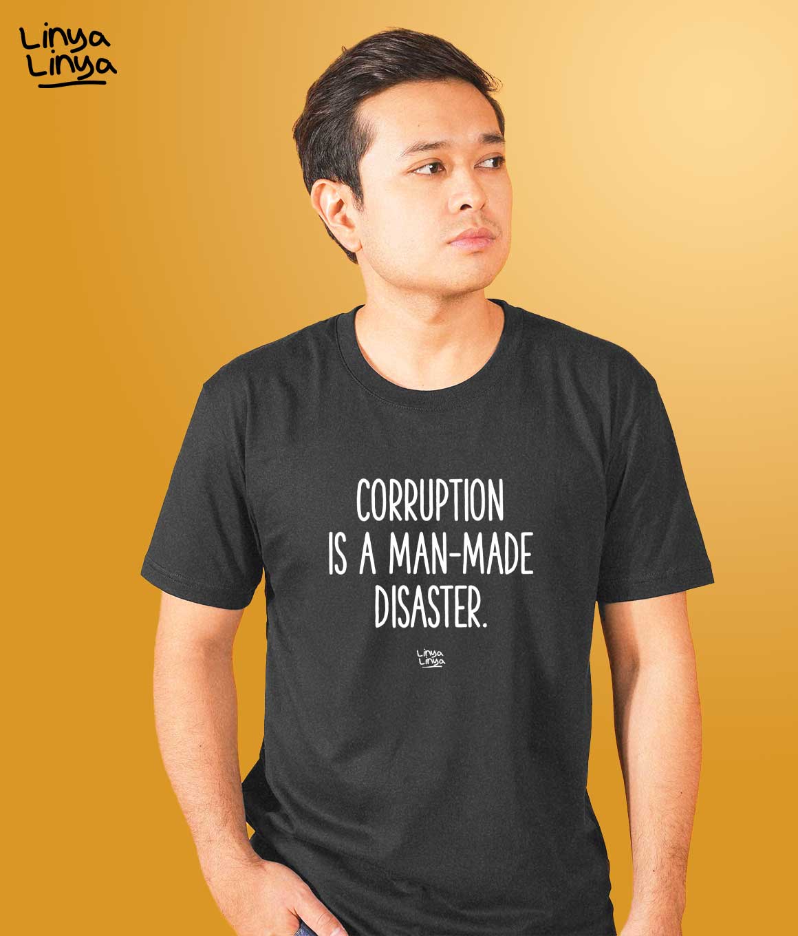 Corruption Is A Man-made Disaster (Acid  Black)