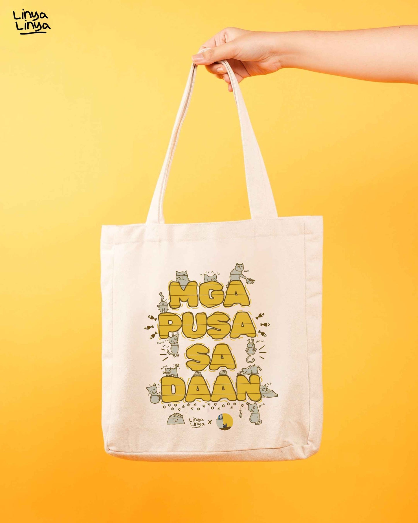Linya-Linya X Mga Pusa Sa Daan Tote Bag