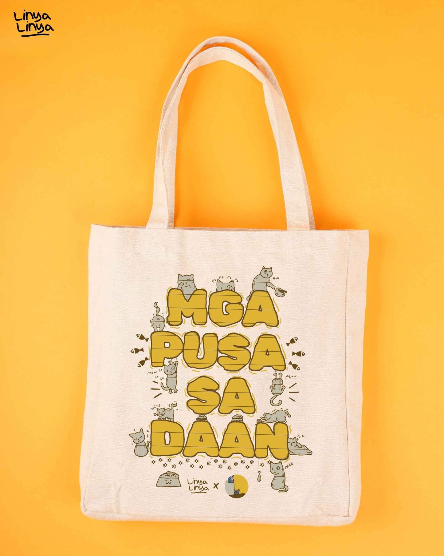 Linya-Linya X Mga Pusa Sa Daan Tote Bag