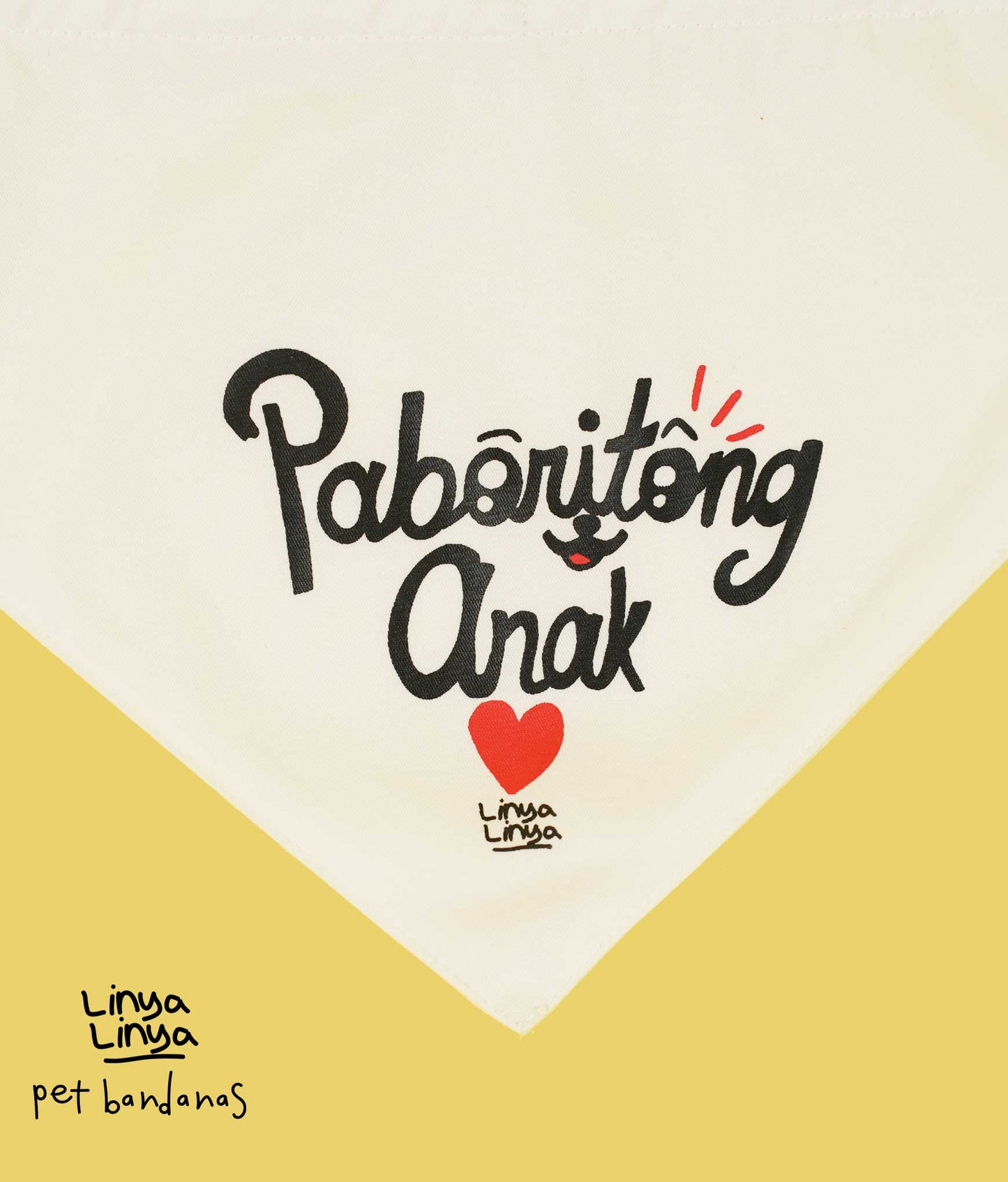 Pet Bandanas: Paboritong Anak (Cream)