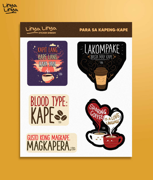 Linya-Linya Sticker Packs: Para Sa Kapeng-Kape
